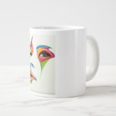 Luxe Vrouwen kleurrijke gezicht Specialty Mok (Voorkant rechts)