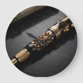 Luxe vulpen kunstprint grote klok