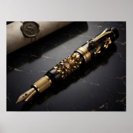 Luxe vulpen kunstprint poster