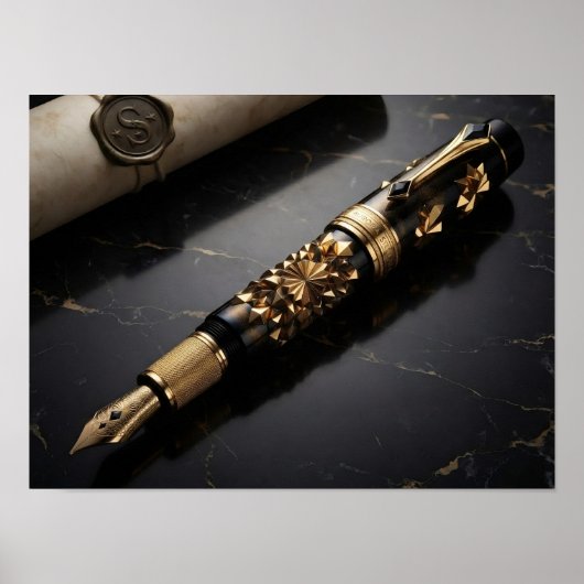 Luxe vulpen kunstprint poster (Voorkant)