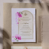 Luxe Walima-uitnodiging | Waterverf Hydrangea's Kaart