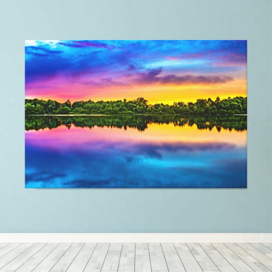 Luxe Wall Art Schilderachtig waterlandschap Canvas Afdruk (Insitu (Houten vloer))
