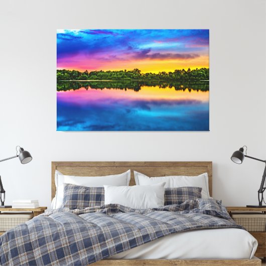 Luxe Wall Art Schilderachtig waterlandschap Canvas Afdruk (Insitu (Slaapkamer))