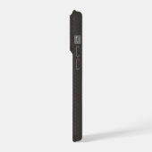 Luxe warme houtskool pinstripe iPhone hoesje (Linkerkant)
