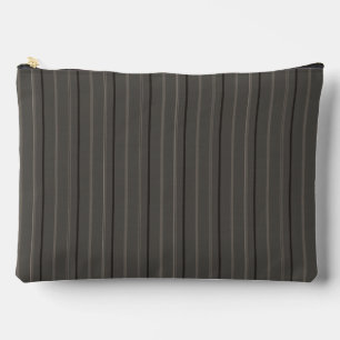 Luxe warme houtskool pinstriped linnen etui