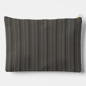 Luxe warme houtskool pinstriped linnen etui (Achterkant)