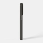 Luxe warme houtskool pinstriped linnen iPhone hoesje (Rechterkant)