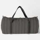 Luxe warme houtskool pinstriped linnen plunjezak (Voorkant)