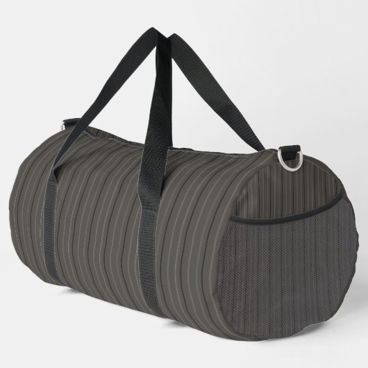 Luxe warme houtskool pinstriped linnen plunjezak (Rechterhoek)