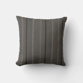 Luxe warme houtskool pinstripes kussen