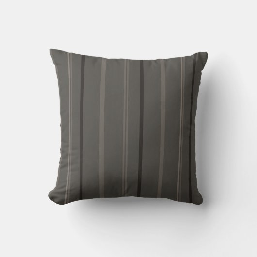 Luxe warme houtskool pinstripes kussen (Voorkant)