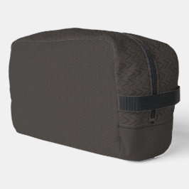 Luxe warme houtskool pinstripes toilettasje