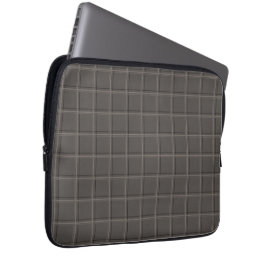 Luxe warme houtskoolkleurige geruite stof met een  laptop sleeve
