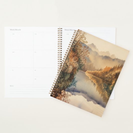Luxe Watercolor Herfst Bergmeer Planner (Display)