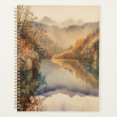 Luxe Watercolor Herfst Bergmeer Planner (Voorkant)