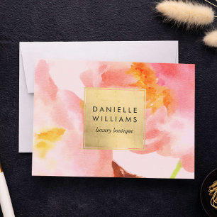 Luxe Watercolor Roze Bloemen II Cadeaubon