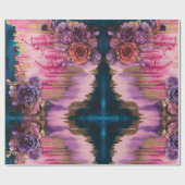 Luxe Waterverf Abstract Roze Goud Lavendel Rood Cadeaupapier (Vlak)