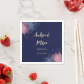 Luxe  Waterverf Beach Wedding Servet (Insitu)