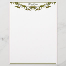 Luxe waterverf bladeren briefhoofd