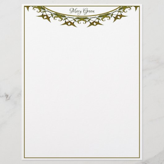 Luxe waterverf bladeren briefhoofd (Voorkant)