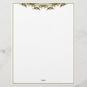Luxe waterverf bladeren briefhoofd (Achterkant)