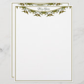 Luxe waterverf bladeren briefhoofd (Voorkant / Achterkant)