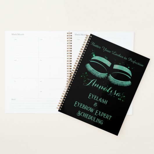 Luxe Waterverf Eyelash & Brow Beauty, Mint Green Planner (Display)
