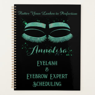 Luxe Waterverf Eyelash & Brow Beauty, Mint Green Planner