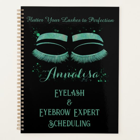 Luxe Waterverf Eyelash & Brow Beauty, Mint Green Planner (Voorkant)