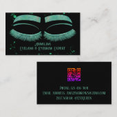 Luxe Waterverf Eyelash & Brow Beauty, Mint Green Visitekaartje (Voorkant / Achterkant)