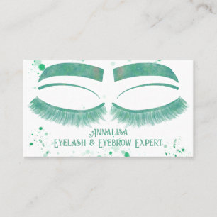 Luxe Waterverf Eyelash & Brow Beauty, Mint Green Visitekaartje