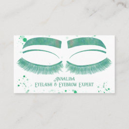 Luxe Waterverf Eyelash & Brow Beauty, Mint Green Visitekaartje