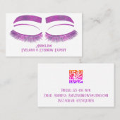 Luxe Waterverf Eyelash & Brow Beauty, Paarse Visitekaartje (Voorkant / Achterkant)