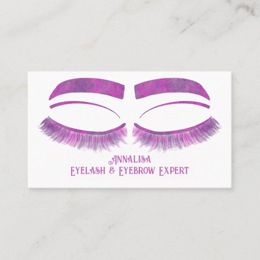 Luxe Waterverf Eyelash & Brow Beauty, Paarse Visitekaartje (Voorkant)