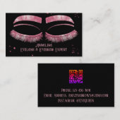 Luxe Waterverf Eyelash & Brow Beauty, Roze Visitekaartje (Voorkant / Achterkant)
