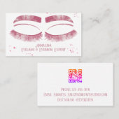 Luxe Waterverf Eyelash & Brow Beauty, Roze Visitekaartje (Voorkant / Achterkant)