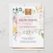 Luxe waterverf gouden schoonheidssalon grand openi kaart (Voorkant)