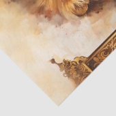 Luxe Waterverf Leeuwenportret met Lijst Tissuepapier (Detail)