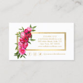 Luxe Waterverf Rozen Goud/Wit Visitekaartje (Achterkant)