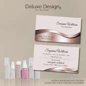 Luxe Waved Roos Gold Decor Deluxe Oogvanger Visitekaartje