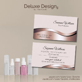 Luxe Waved Roos Gold Decor Deluxe Oogvanger Visitekaartje