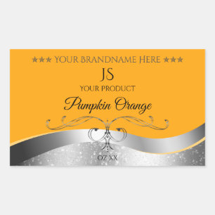 Luxe Wavy Silver Decor Sinaasappel Monogram Label