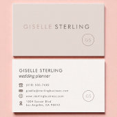 Luxe Wedding Planner Blush Roze Minimalist Visitekaartje
