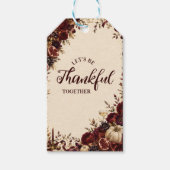 Luxe Weelderige Thanksgiving Soirée Cadeaulabel (Voorkant)