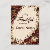 Luxe Weelderige Thanksgiving Soirée Plaatskaartje (Voorkant)
