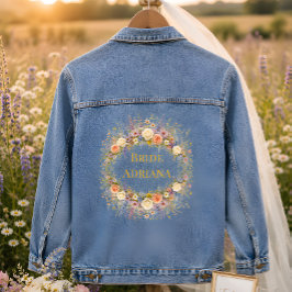 Luxe Weide Huwelijk met Wilde Bloemen  Denim Jacket
