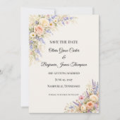 Luxe Weide Met Pastel Wilde Bloemen Save The Date (Voorkant)