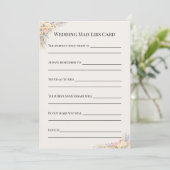 Luxe Weidebloemen Bruiloft Advieskaart (Staand voorkant)