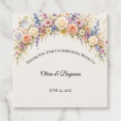 Luxe Weidebloemen Bruiloft Bedankjes Labels (Voorkant)