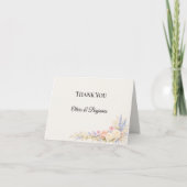Luxe Weidebloemen Bruiloft Bedankkaart (Voorkant)